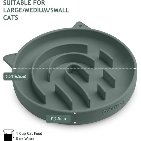Coomazy Silicone Slow Feeder Dog Cat Bowls, Interactive Puzzle Toy for Pets - Picture 3 of 7